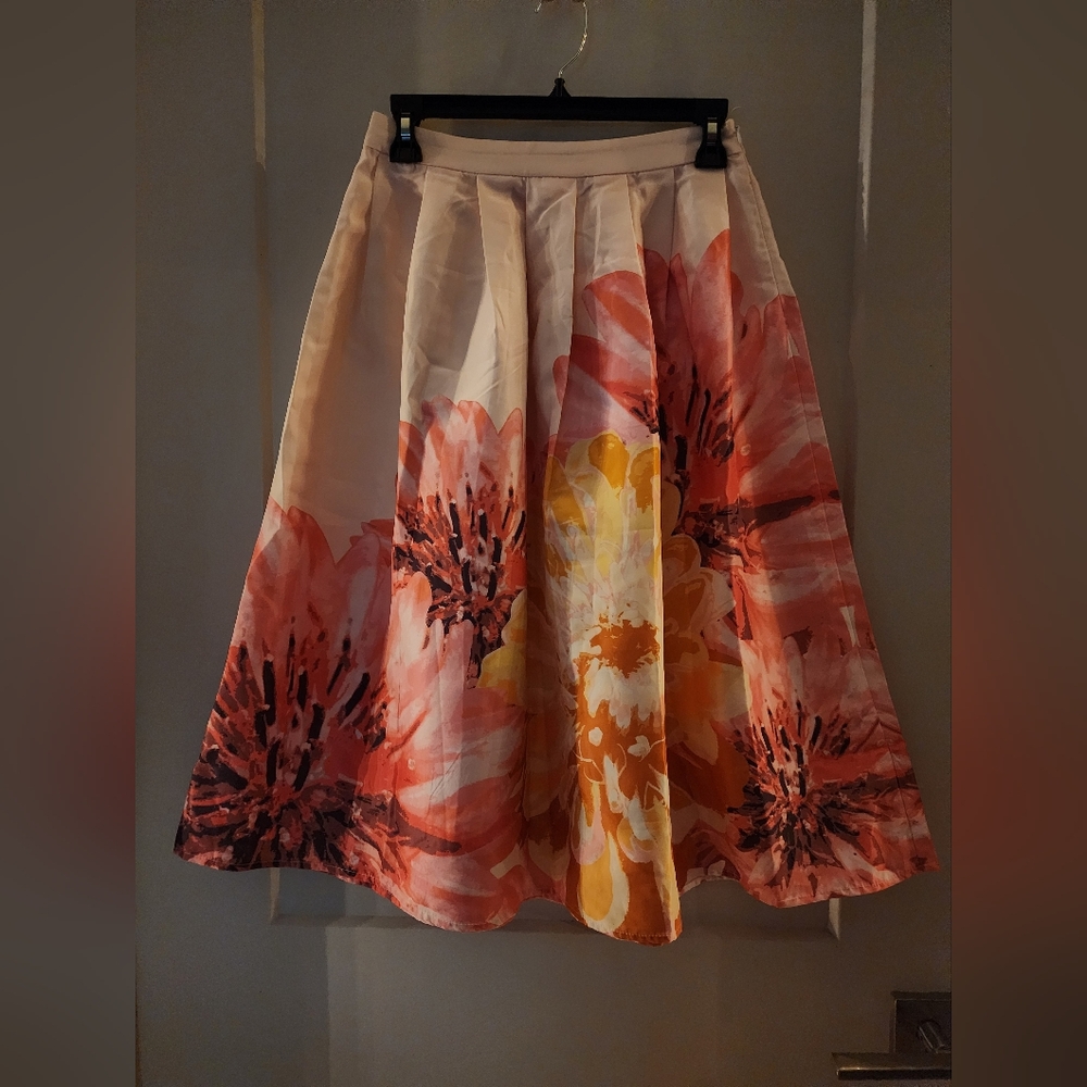 Floral A-Line Skirt - Multicolor